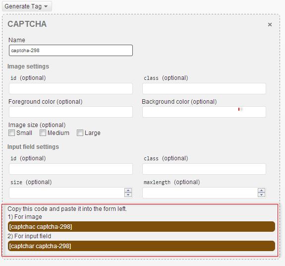 Contact Form 7 This is the name of the plugin This is the name of the form These are the default contact form settings. More information about the generate tag options can be found here.