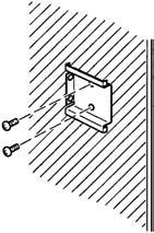 Perpendicular to wall or panel Mounting Bracket B a) Attach Mounting Bracket B to the wall or