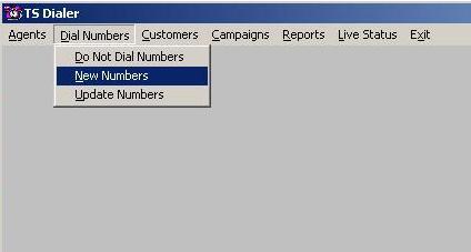 To add to the outbound dialer numbers