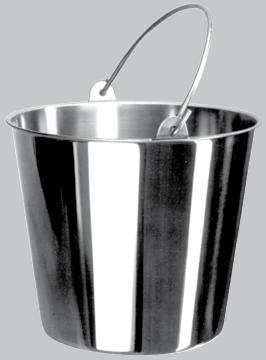 Stainless Bucket with SS Bracket Part # 44049 Ultra Tough 1 Gallon Polyethylene