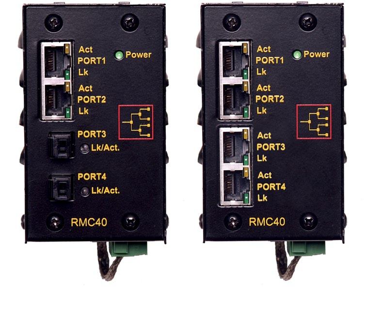 unmanaged Ethernet switch that provides both copper-to-fiber media conversion as well as 10Mbps to 100Mbps speed conversion.