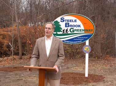 The Greenway Carl Siemon speaking at the Steele Brook Greenway opening ceremony ENVIRONMENTAL STEWARDSHIP The Siemon Company is a committed driving force in support of environmental policies