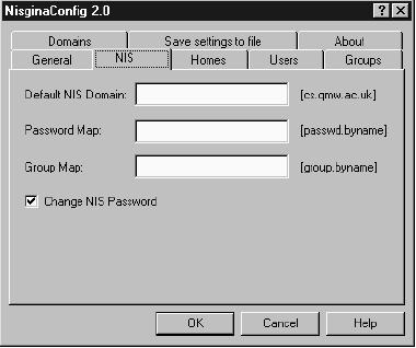 Set the NIS Domain, Password Map, and Group Map. You can only configure one NIS domain at a time.