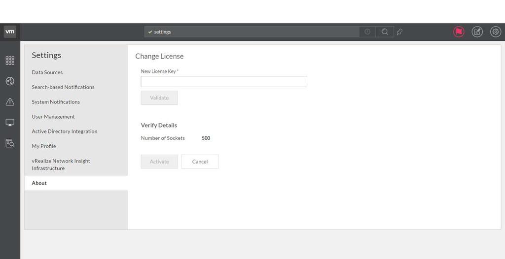 2. In the Change License page, in New License Key, enter the new