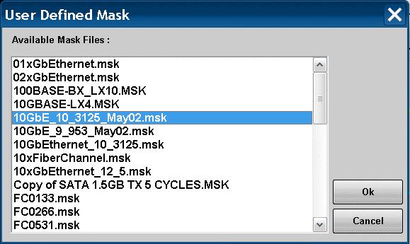 User-defined mask files