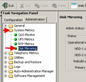 Note: The Disk Mirroring option only becomes visible after RAID
