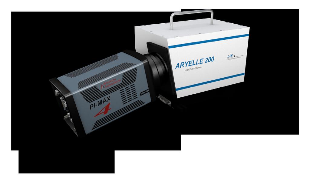 Figure 3. A Princeton Instruments PI-MAX4:1024EMB emiccd camera paired with an ARYELLE 200 echelle spectrometer from Lasertechnik Berlin.