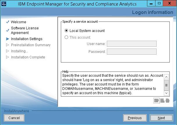 If you configure IBM Endpoint Manager Analytics to connect to the SQL Serer through a user that is authenticated through Windows, the IBM Endpoint