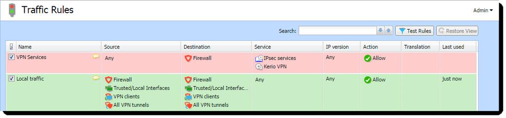 server. 3. In traffic rules, allow traffic between the local network, remote network, and VPN clients. 4.