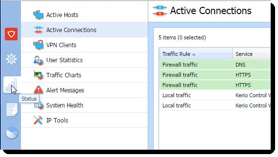 In the administration interface, go to Status > Active Connections. 2. Right-click the column header. 3.