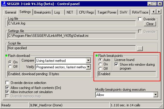 234 CHAPTER 7 7.4 Setup & compatibility with various debuggers Setup & compatibility with various debuggers 7.4.1 Setup In compatible debuggers, flash breakpoints work if the J-Link flash loader works and a license for flash breakpoints is present.