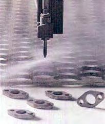 Equipment Definition Illustration Water jet Cuts sheet metal using a high-pressure water stream mixed with an abrasive material.