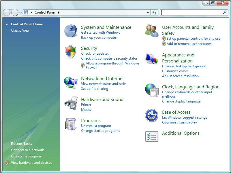 * Use Windows Zero Configuration on Windows Vista: A.