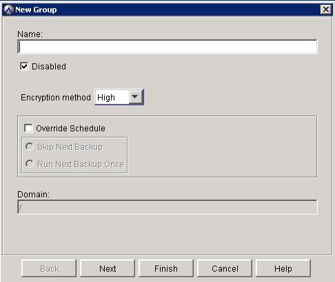 Backup Creating a group To create a group for scheduled backups: 1. In Avamar Administrator, click the Policy launcher button. The Policy window appears. 2. Select the Groups tab. 3.