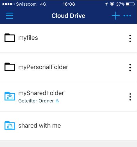 You can perform the following functions on some or all of the contents of the cloud drive: Navigate through the cloud drive.