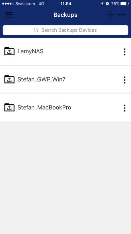 The Storebox Mobile app menu is displayed.