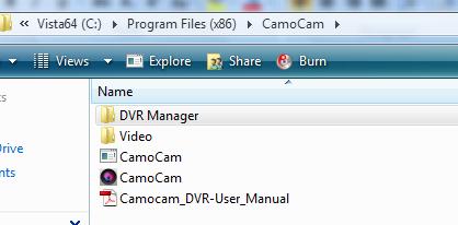directory under the CamoCam folder as shown below.