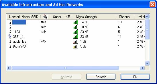 Figure 3-9 3.2.6 Scan Available Networks 1. Click Scan on the Profile Management screen (shown in Figure 3-2), the Available Infrastructure and Ad Hoc Networks window will appear below. 2.