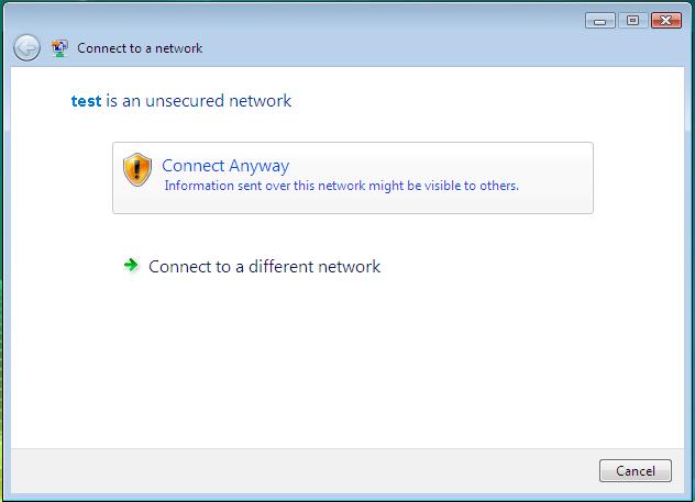 Figure 3-17 4. If the connection is successful established, the following screen will appear, click close to finish the connection. Figure 3-18 3.