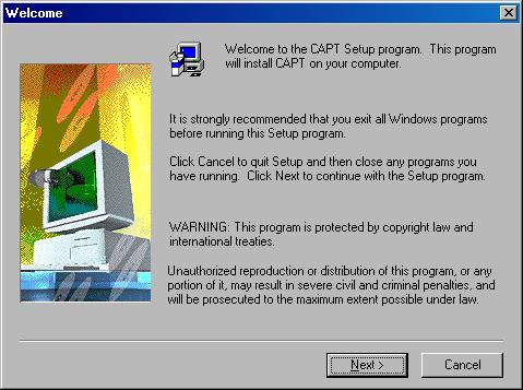 Click Yes to install the CAPT in the