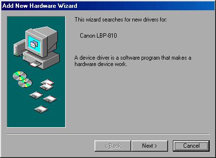 4. Click Cancel when the Add New Hardware Wizard appears.