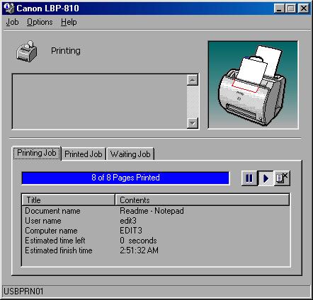 Canon CAPT Uninstallation removes the CAPT. Printing Print the Readme file using the CD-ROM Menu: 1.