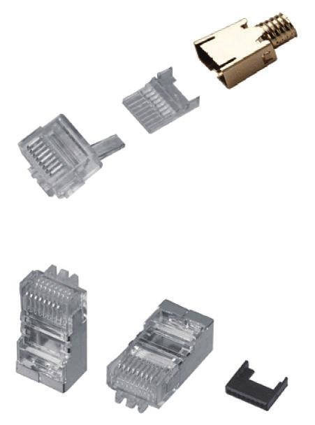 CAT 6A, CAT 6 UTP modular plugs CommScope Category 6A and 6 Unshielded Modular Plug (MP-6AU) utilizes a patent-pending integrated pair-manager and cable strain-relief boot.
