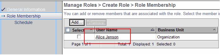 Alice also needs to be added as a member of this role (Figure 17, Figure 18, and Figure 19 on page