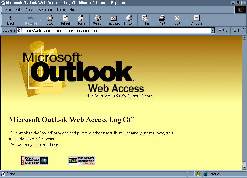 LESSON 6: LOGGING OFF When you are finished using Outlook, you need to log off the system.