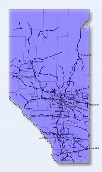 Alberta SuperNet High speed services available to 4,700 schools, hospitals, libraries, and provincial government offices in 422 communities - 27 communities in base area