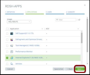 1. Click on Assign. 2. Click the Check Box to the left of to RDSH-APPS as shown above. 3. Click Edit.