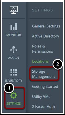 Storage Management Storage Management is where you can go to delete AppStacks when