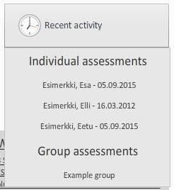 Further instructions for creating the assessment are found under Individual assessments on page 14.