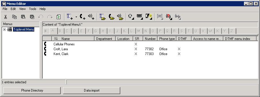 5.2. Administer Transfer Entries in Phone Directory and Menu Editor From Admin Tools, click on the Phone