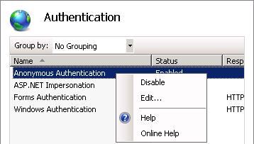 10 The Authentication panel appears.