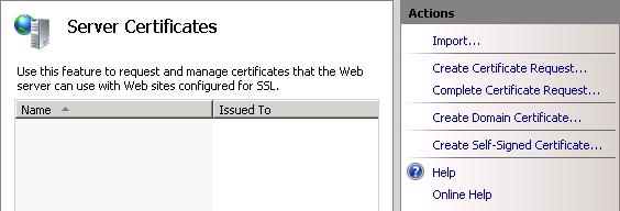 4 The Server Certificates panel is displayed.