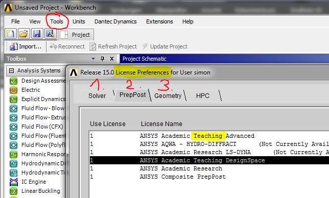 Figure 3: Configuring the license settings 4.