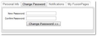 Click > Change Password A message will display at the top of the page confirming that your password has been updated.