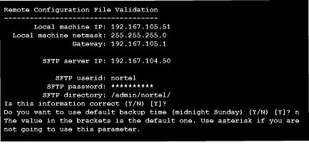 Disaster recovery 117 Figure 108 Backup Scheduler 1 yyyy - year mm - month dd - day hh - hour MM - minutes ss - seconds Nortel Linux base uses the CLI command sysbackup to backup system data to