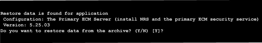 68 Upgrade Nortel Linux base Figure 56 Application Installation window 19 In the Figure 57 "Restore Application Data window" (page 68) you are given a prompt to restore application data.