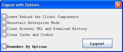 5.2 Logging Out of Kiosk Mode Connection To log out of an active SSL VPN session in the Enterprise mode, click the Logout button. The following dialog box is displayed.