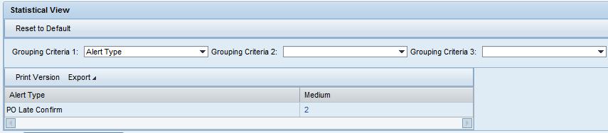new POs When criteria s are determined click Go Under the Statistical View