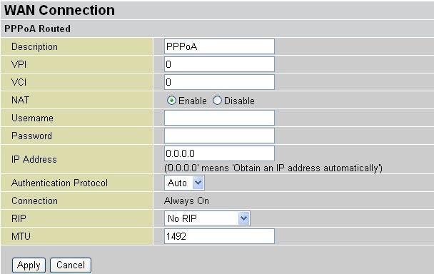 NAT: The NAT (Network Address Translation) feature allows multiple users to access the Internet through a single IP account, sharing the single IP address.