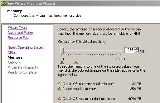 VMware VirtualCenter Resource Management Guide Understanding Virtual Machine Resource Allocation When you create a virtual machine, the New Virtual Machine wizard prompts you for the memory to