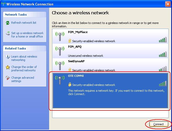 2. Click on the wireless network shown with your UNIQUE SSID. 3.