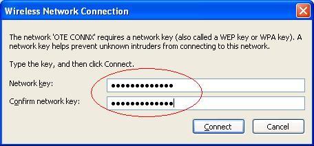 underneath the modem, noted as WPA ). You can later change this network key via the wireless configuration menu.