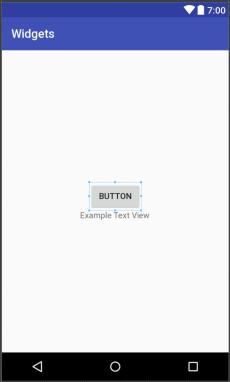 We don t want our button to span the entire extent of the screen Select the button and look for layout_width and layout_height Select