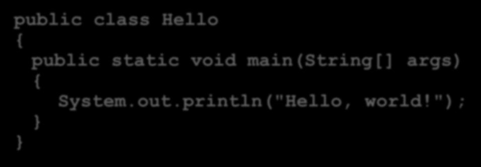 { public static void main(string[] args)