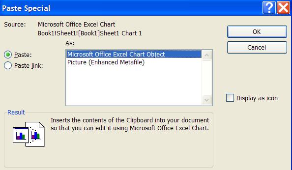 5. EMBEDDING AND LINKING CHARTS One useful aspect of using a suite of products such as Microsoft Office is that the applications are designed to talk to each other.