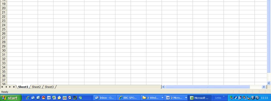 Name Box Active Cell Formula Bar Close File Navigation Buttons Worksheet Tabs Scroll bars The spreadsheet is a collection of cells in rows (numbers) and columns (letters).